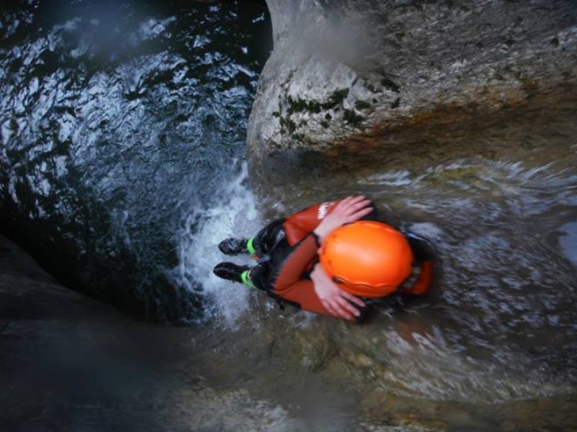 descenso por el tobogan